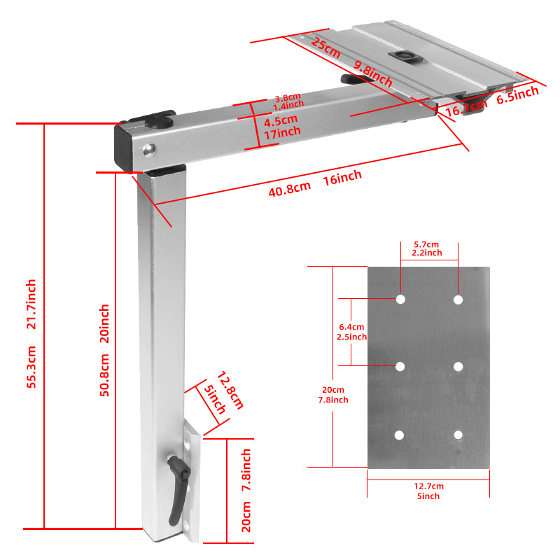 Moonbox Tischbein 360° drehbar - Schwarz